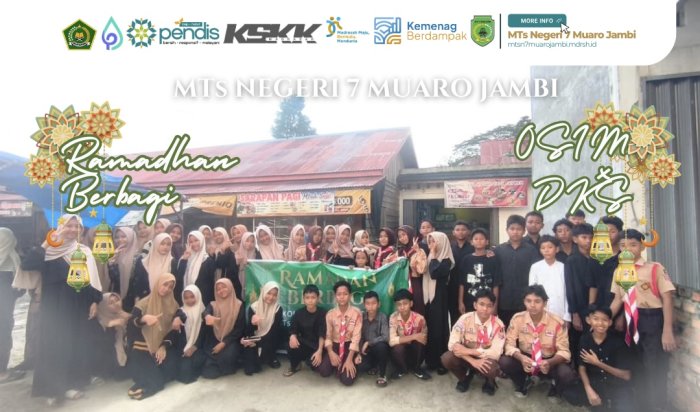 OSIM dan DKS Pramuka MTsN 7 Muaro Jambi Gelar Program Ramadhan Berbagi
